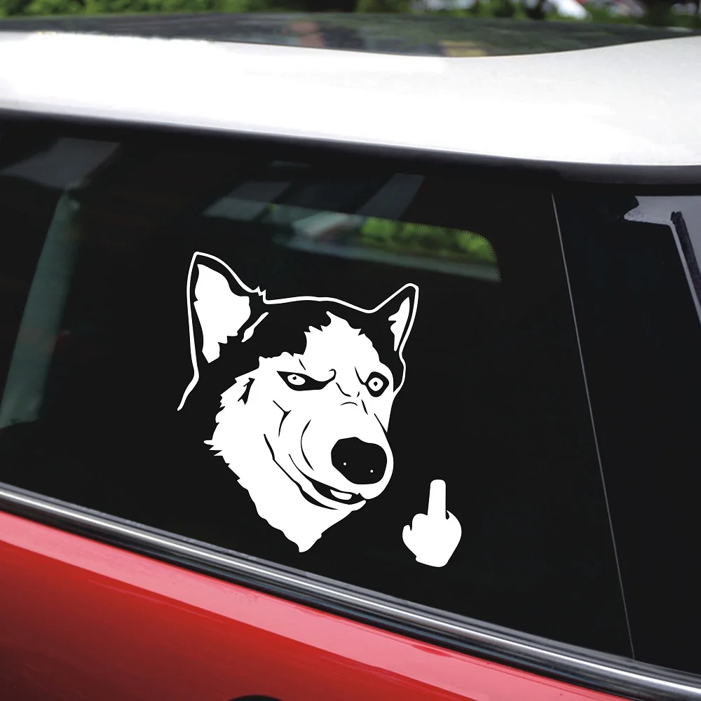 Автомобильные наклейки Husky забавные для мальчиков на бампер автомобиля