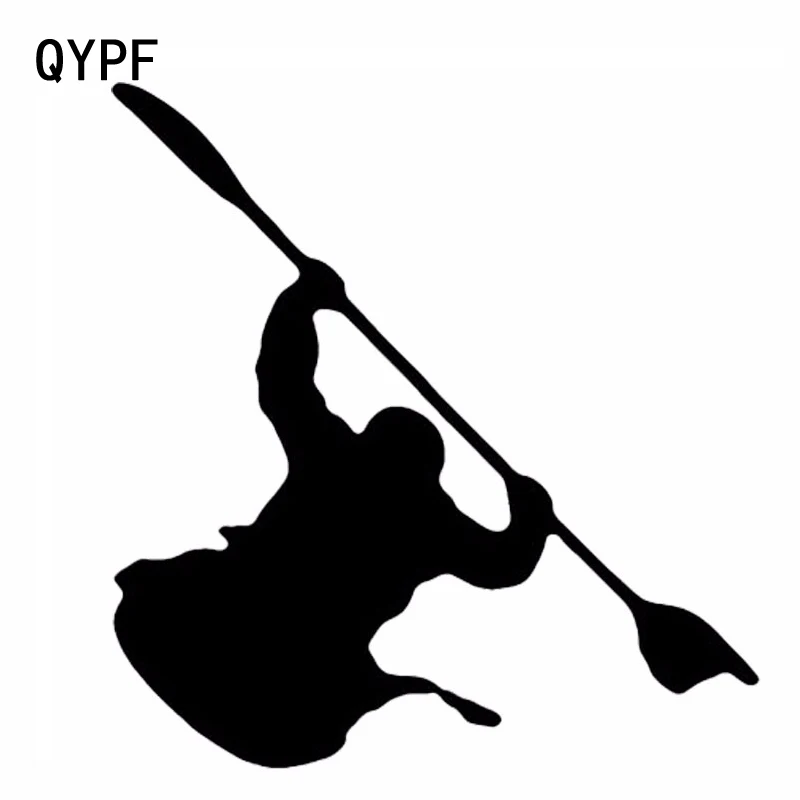 

QYPF, 13 см * 13,5 см, креативные модные виниловые автомобильные наклейки для байдарки, черная Φ