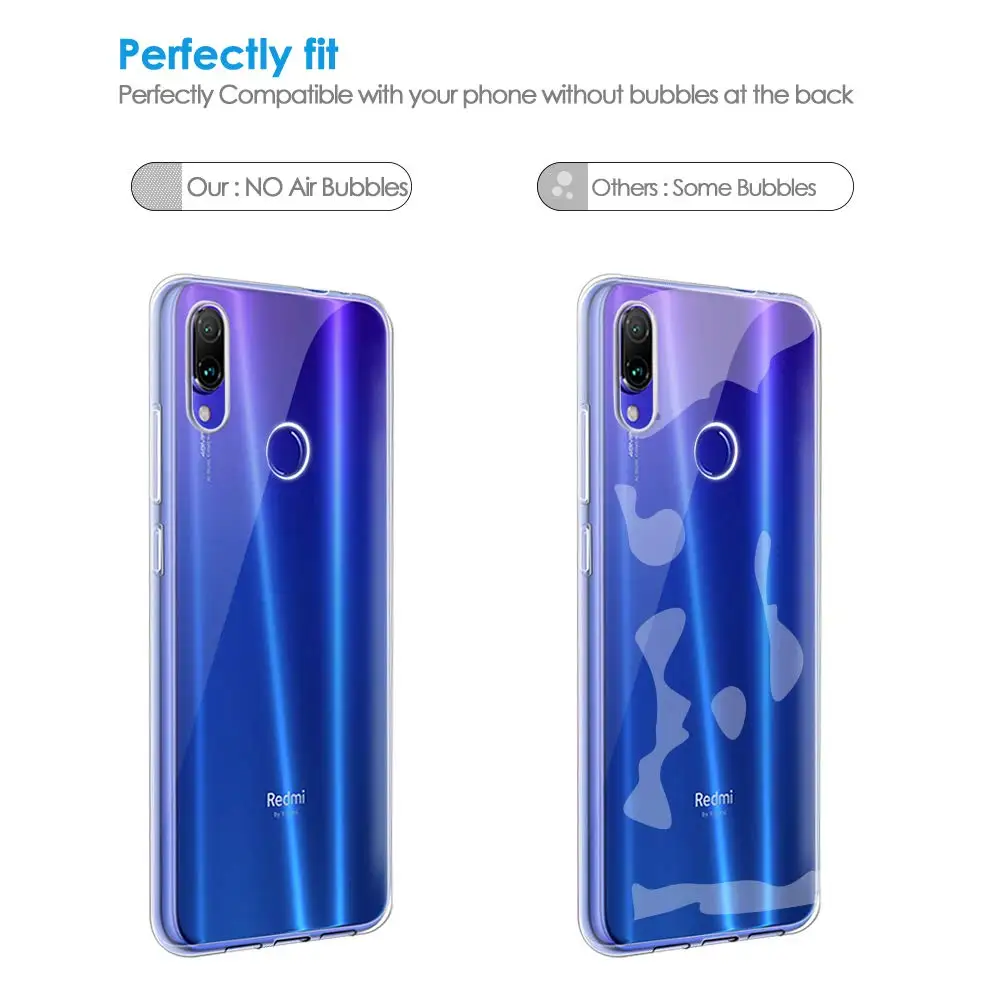 Чехол Xiaomi Redmi 7 6 26 дюймов ультра тонкий прозрачный силиконовый мягкий ТПУ чехол Note защитная задняя