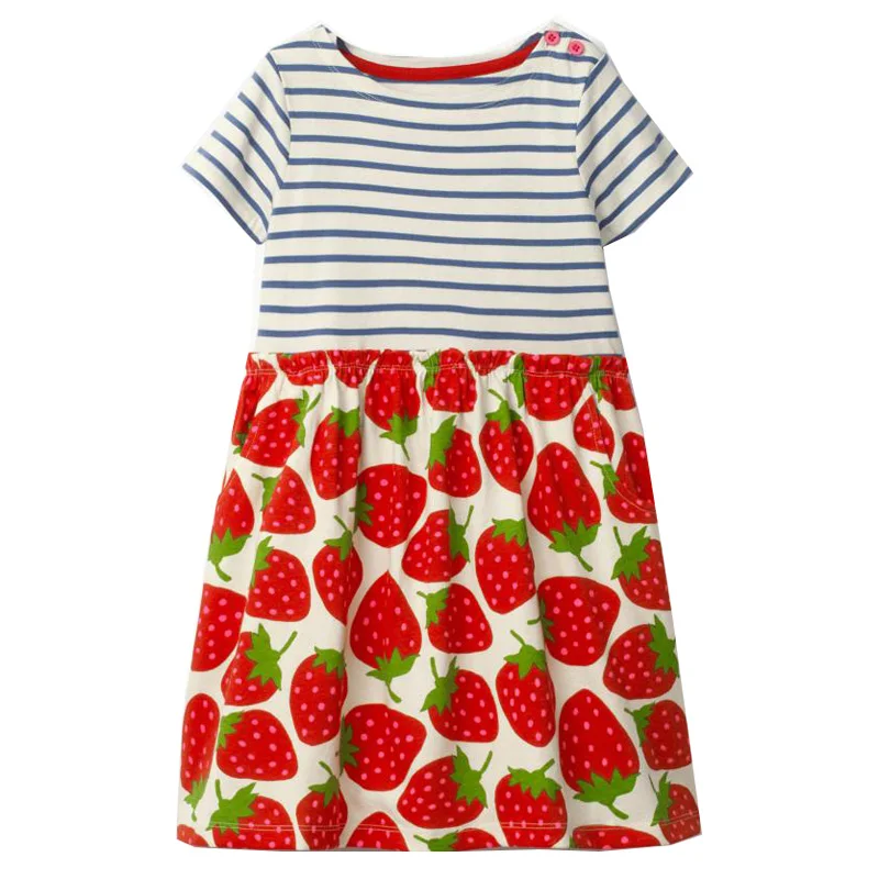 Jumping Meters Baby Girls Clothes Princess Dress 2018 Brand Summer Children Vestidos Tunic Animal Kids Party Dresses | Детская одежда и