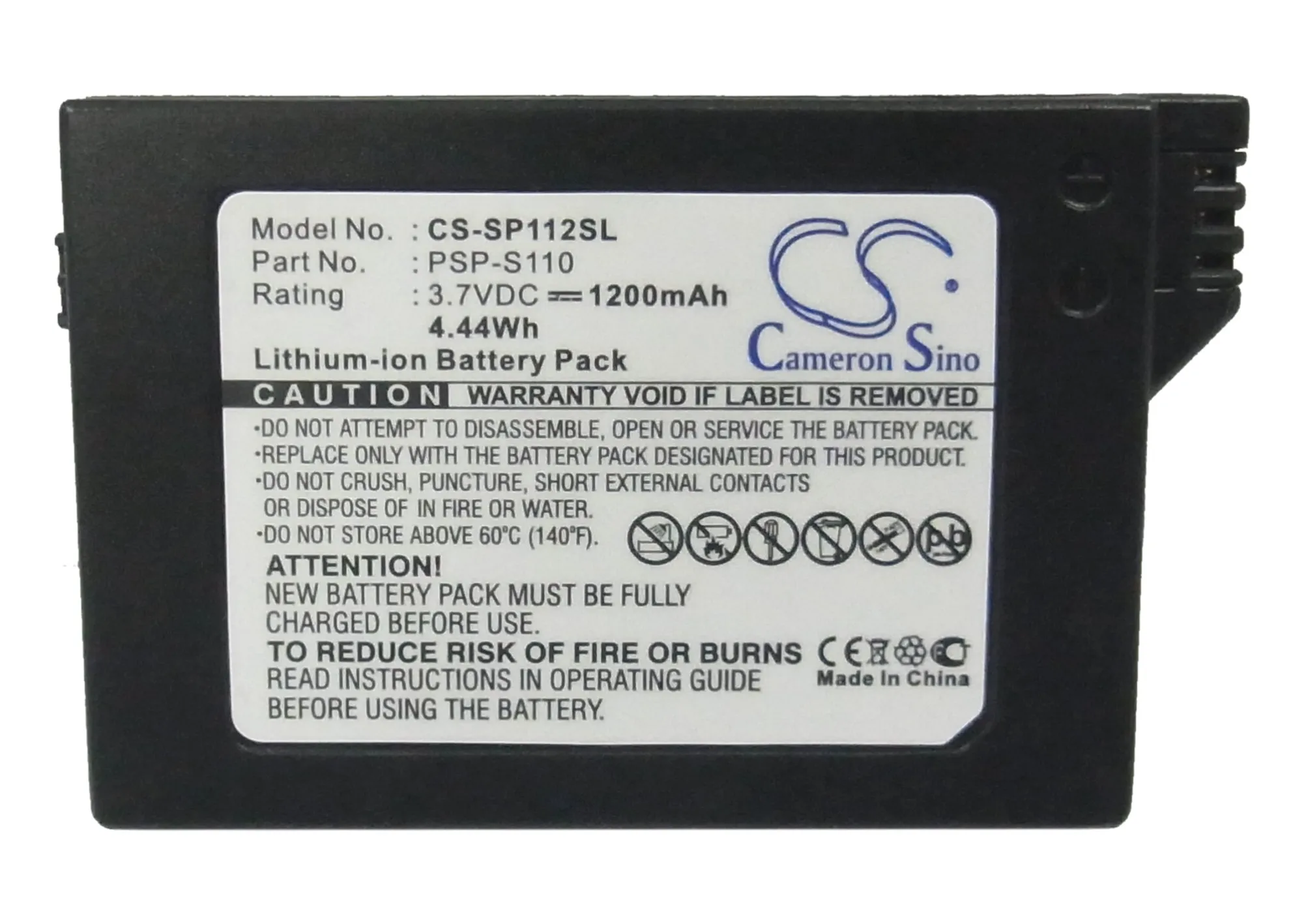 Psp-s110 para Sony Cameron Sino Bateria Lite Psp 2th Psp-2000 Psp-3000 Psp-3004 Silm 1200 Mah