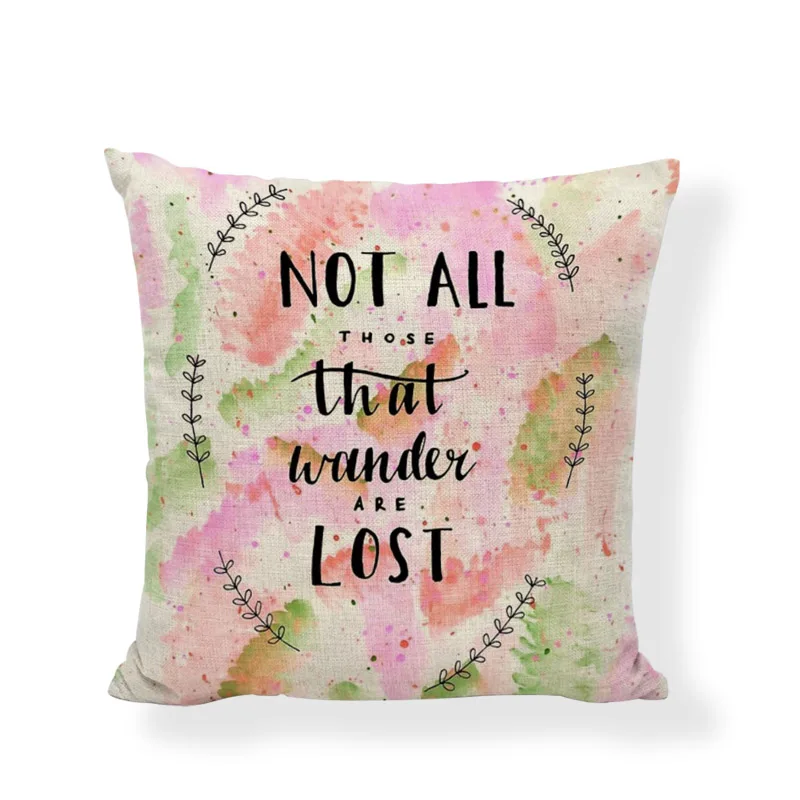 Акварельная креативная наволочка с животным розовой морской лошадкой Морская