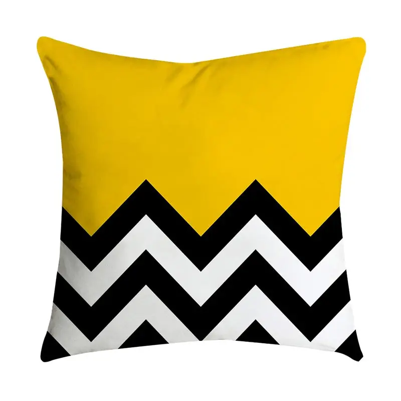 pillowcase -M Абсолютно лист ананаса желтая наволочка квадратная льняная подушка для кровати наволочка высокого качества - Color: pillowcase -M