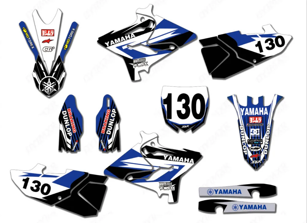Байк графика наклейки для Yamaha YZ125 YZ250 YZ 125 250 15 16 17 18|Наклейки на автомобиль| |