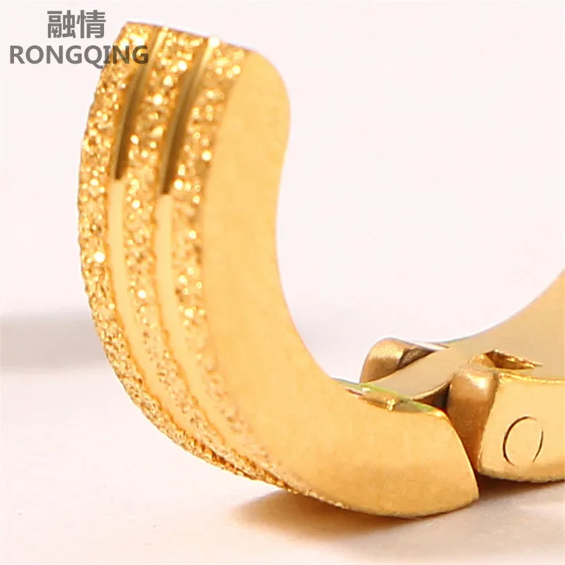Круглые клипсы RONGQING 1 пара модные ювелирные изделия Прямая поставка с завода