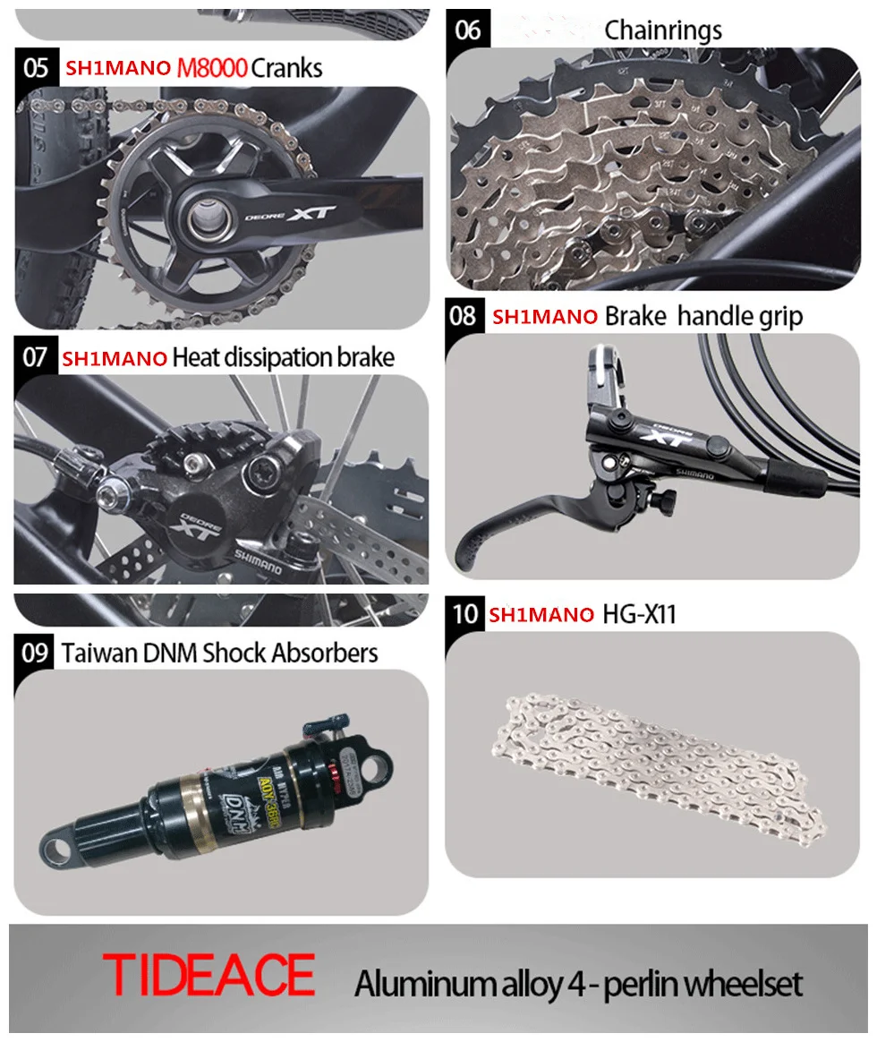 Tideace карбоновая MTB подвеска горный велосипед 29er 10s или 11s скорость 2" полная подвеска велосипед XT M8000 29er горный велосипед