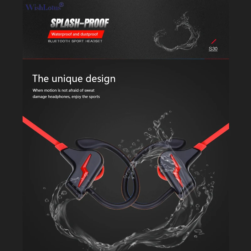 Наушники вкладыши с микрофоном Bluetooth 4 1 водостойкие защитой от пота|deep bass|ear hookin ear