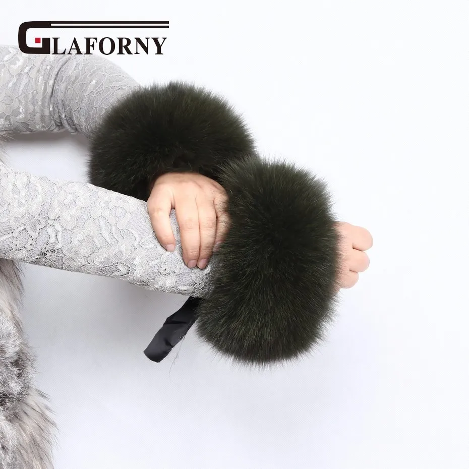 Glaforny, высокое качество, манжеты из лисьего меха, ручная одежда, грелка на запястье из натурального Лисьего меха, манжета на руку, грелка на руку, женский браслет, браслет из натурального меха