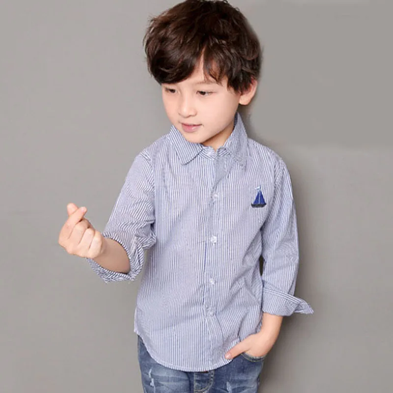 Новинка 2018 г. весенние детские школьные полосатые футболки топы для мальчиков