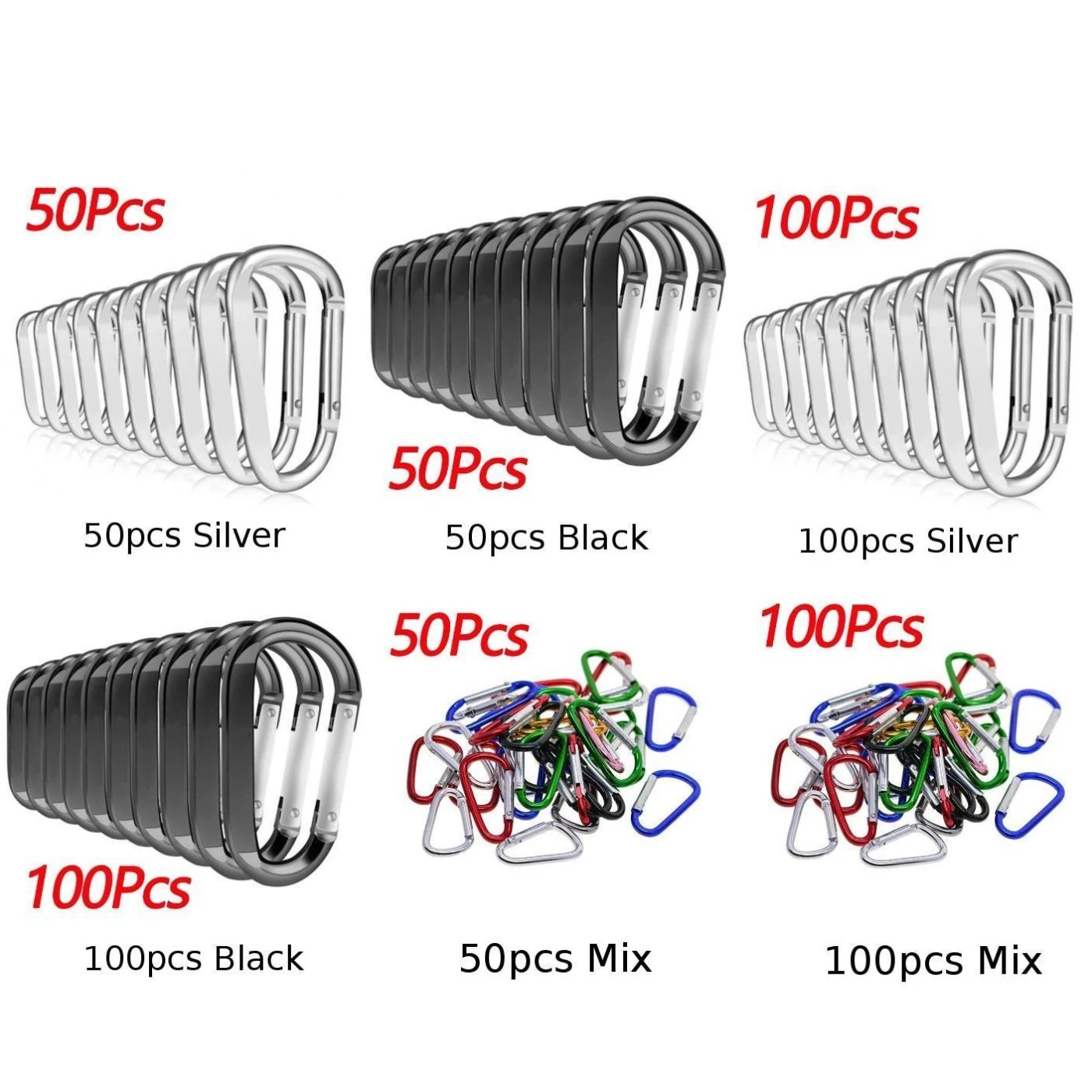 50/100 шт мини брелок карабин для пряжки мероприятий на свежем воздухе безопасности