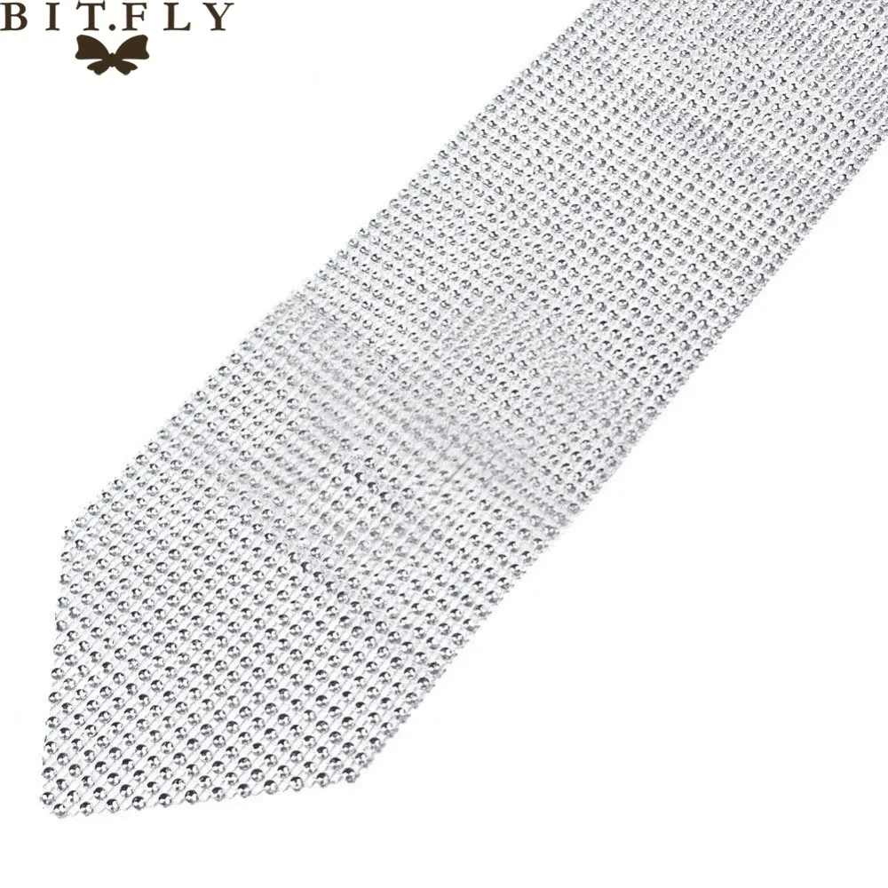 Новинка хит продаж 12*275 см (4 6 &quotx 108&quot) блестящая Алмазная сетка горный хрусталь
