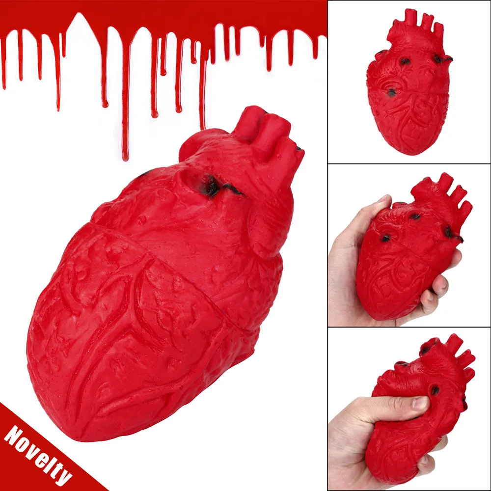 Squeeze Toy Silicone Stress Ball Scary Organ Heart Squeeze Stress Reliever Toy wipes antistress lingettes antistress A1