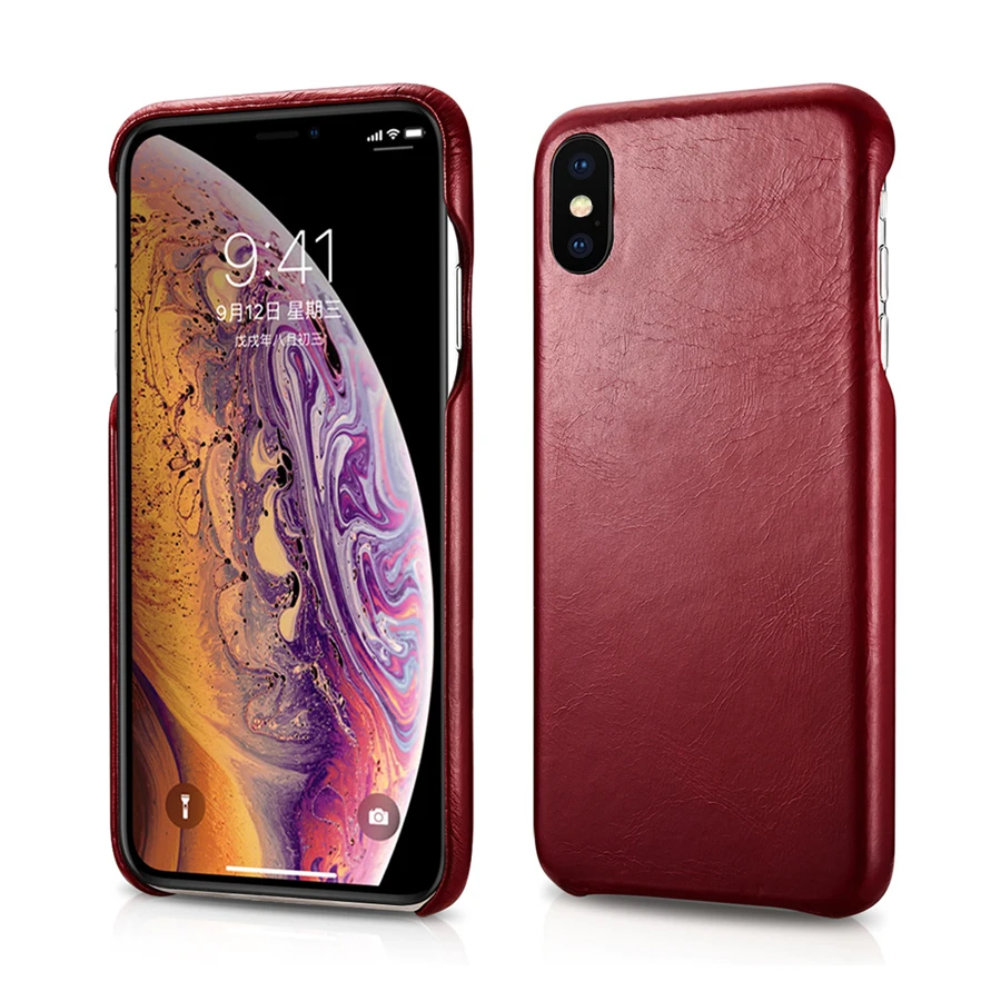 Icarer, чехол из натуральной кожи для iPhone XS MAX, чехол, винтажная задняя оболочка для Apple iPhone XS MAX, тонкий чехол для сотового телефона s