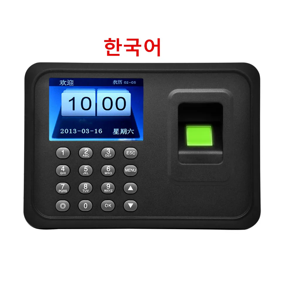 А5 биометрический отпечаток пальца система посещаемости времени часы Запись