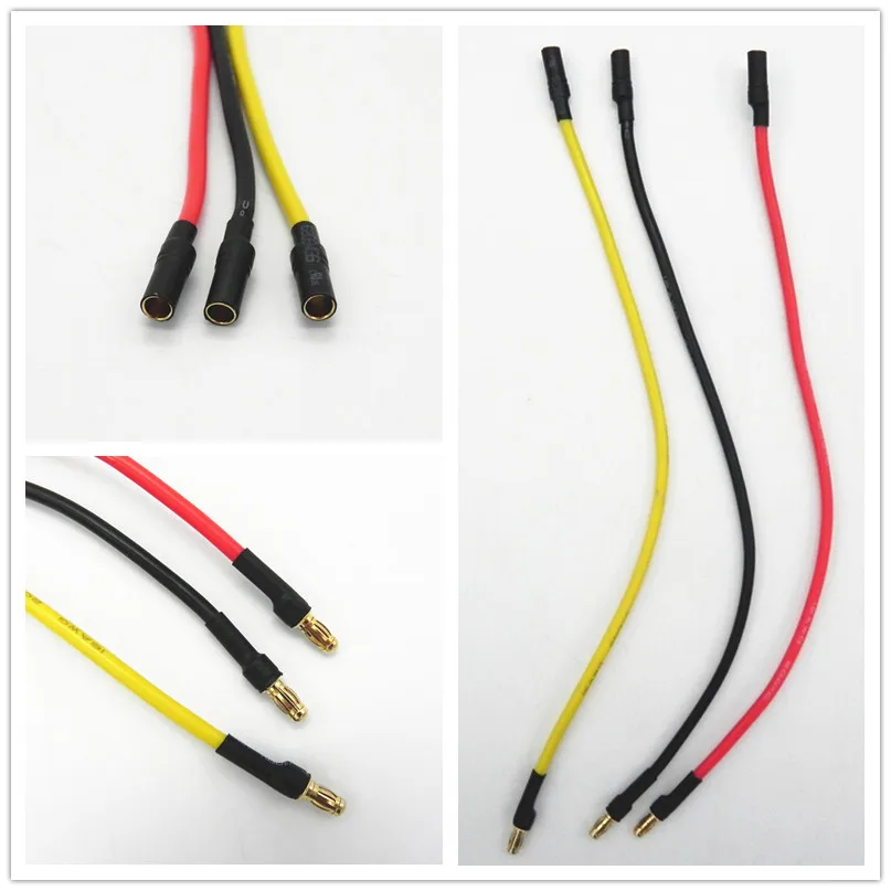 

3.5mm Banana Bullet Female To 3.5mm Banana Bullet Male Charger Cable Connecotor Adapter 16AWG 150MM
