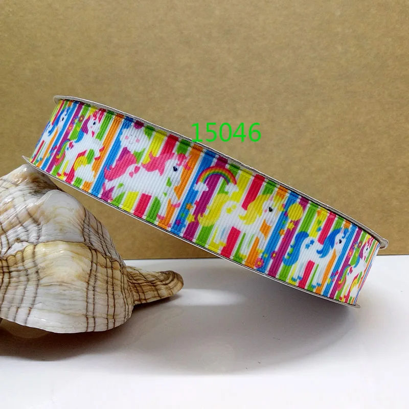 Бесплатная доставка 50 ярдов Единорог печатных grosgrain ленты 15051 | Дом и сад