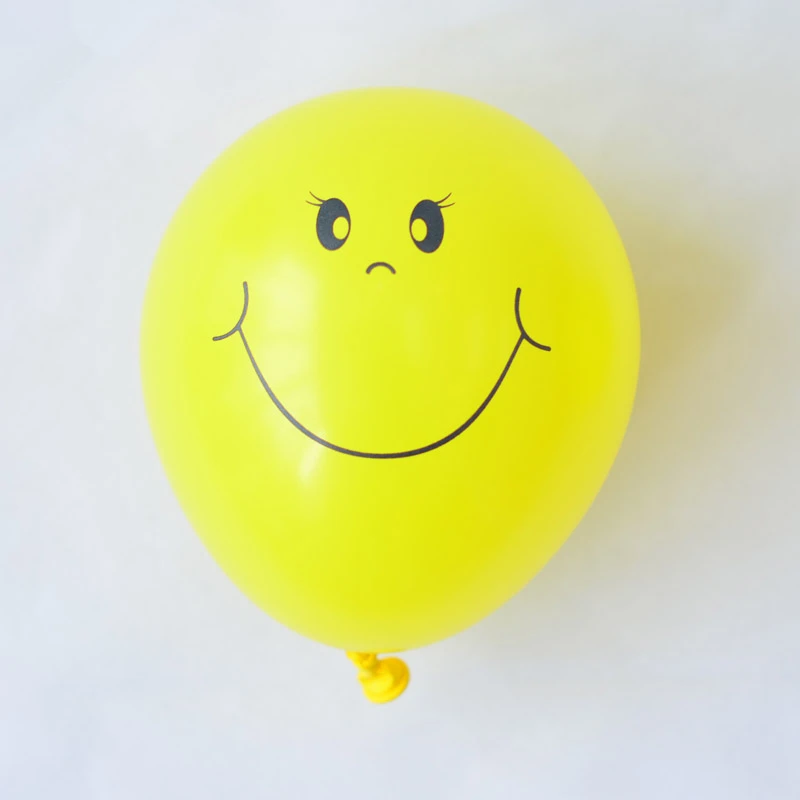 Smile 10 шт 10 дюймов желтые воздушные шары со смайликом Мультяшные надувные украшения для дома и свадьбы, латексные воздушные шары с улыбкой, вечерние принадлежности - Цвет: Smile