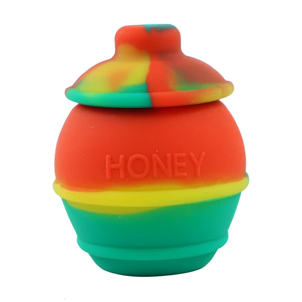 red yellow and green 35 мл honey bee honey Dab Box пчелиный контейнер для насекомых, отличные силиконовые контейнеры с антипригарным покрытием, силиконовая банка для хранения жидкого крема - Цвет: red yellow and green