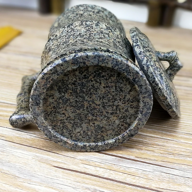 Бамбуковая кружка с рисунком из натурального медицинского камня 300 мл|coffee mug|tea