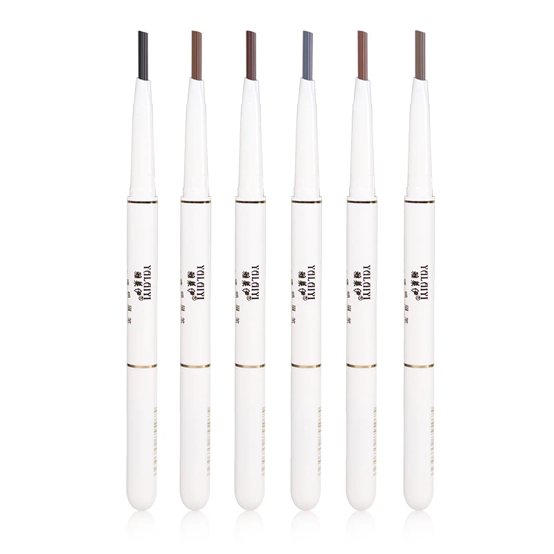 6 видов цветов двуглавый автоматический вращающийся карандаш для бровей