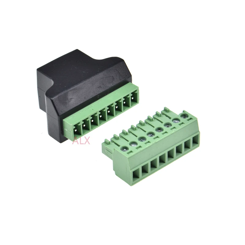 Переходник с разъема Ethernet RJ45 на 8 контактный винтовой клеммный разъем стандарта