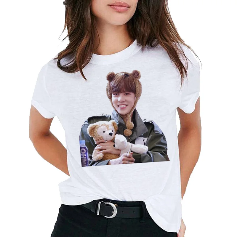 Ateez, 90 s, футболка, топ, футболки, женские, хип-хоп, kawaii, футболка,, Корейская одежда, harajuku ulzzang, футболка, повседневная, Корейская - Цвет: 2105