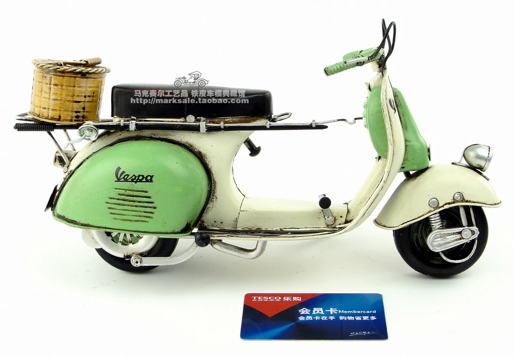 Классический Итальянский ретро мотоцикл/скутер под старину кованые