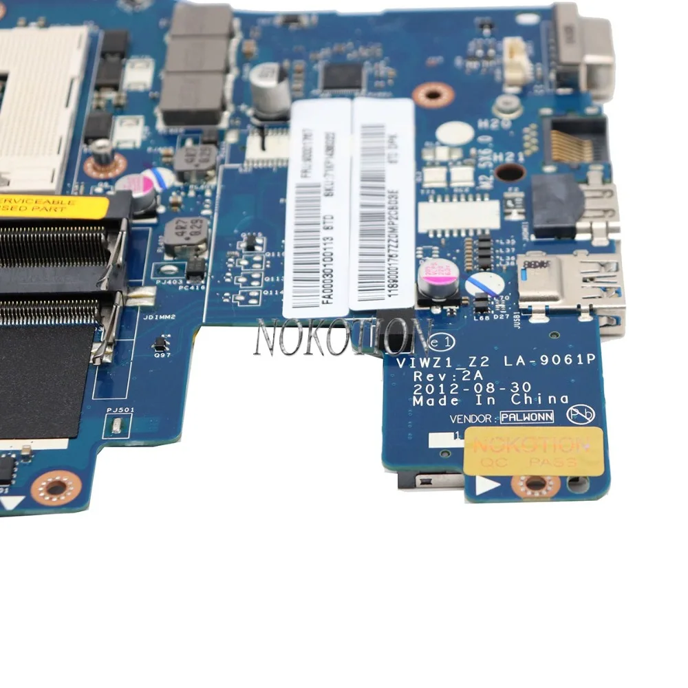 Материнская плата NOKOTION для ноутбука Lenovo Ideapad z500 Series S989 La-9061p 90001767 HM76 DDR3 материнская