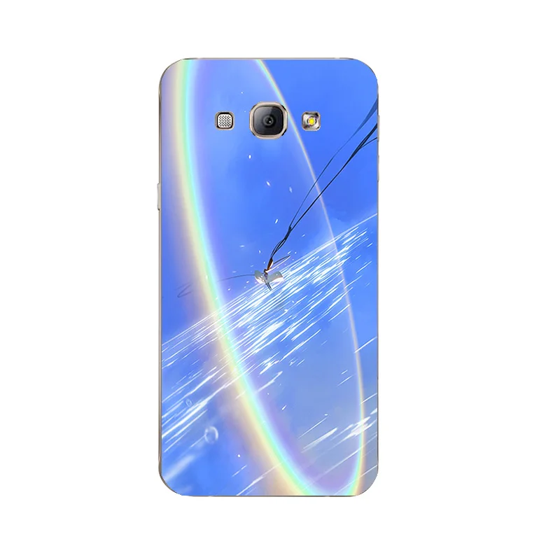 Для samsung Galaxy A7 ТПУ чехол для телефона для A3 A5 A8 оболочка прозрачная ПВХ-пленка для A300 A500 A700 A800 крышка Юбка радужных цветов для девочек
