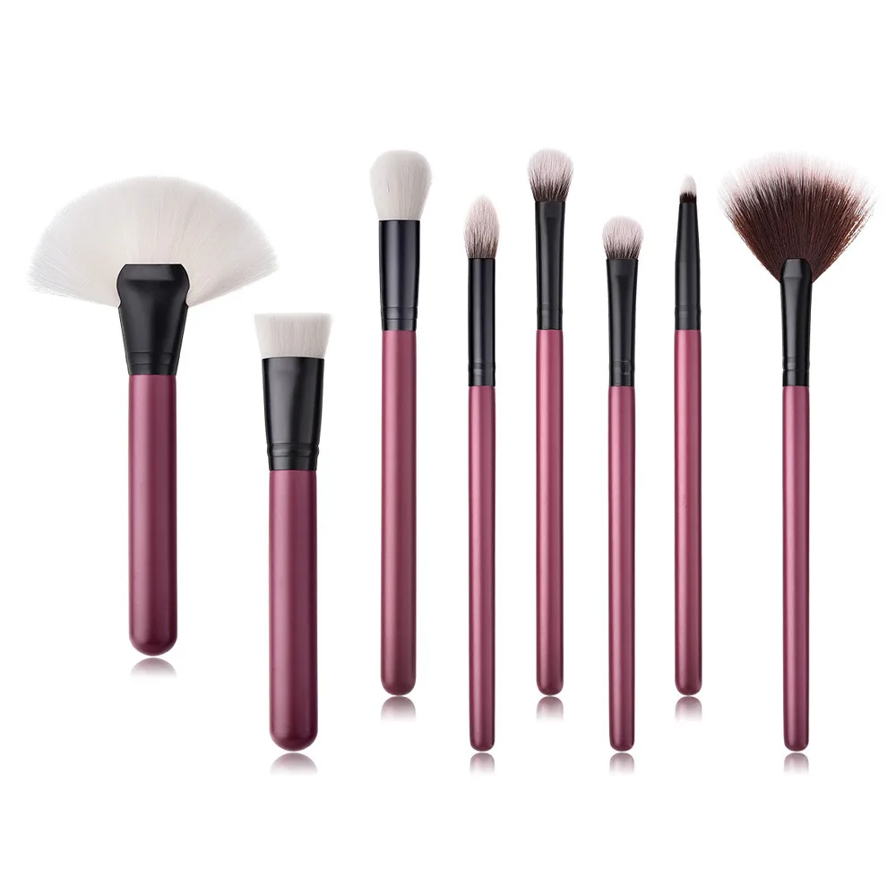 GUJHUI Роскошные professional Pennello да trucco 8 шт. косметическая с деревянной ручкой расчёски
