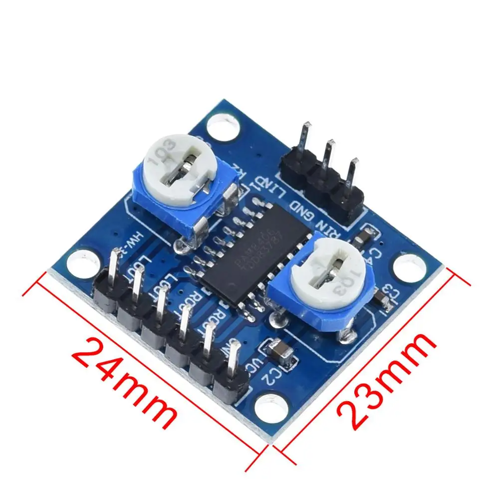 Плата цифрового усилителя TZT PAM8406 с потенциометром громкости 5Wx2 Stereo M70 |