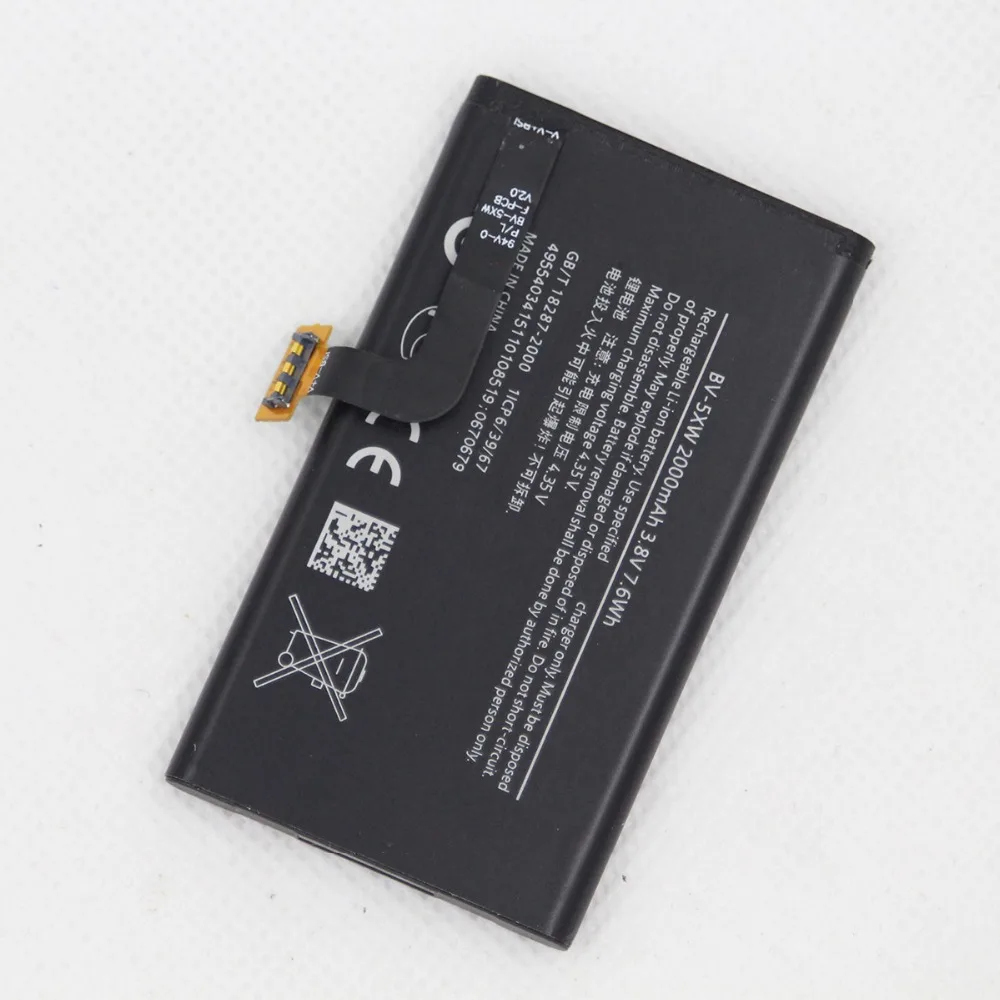 2 шт./лот Новый Мобильный телефон батарея BV 5XW для Nokia Lumia 1020 909 EOS 2000mAh Замена