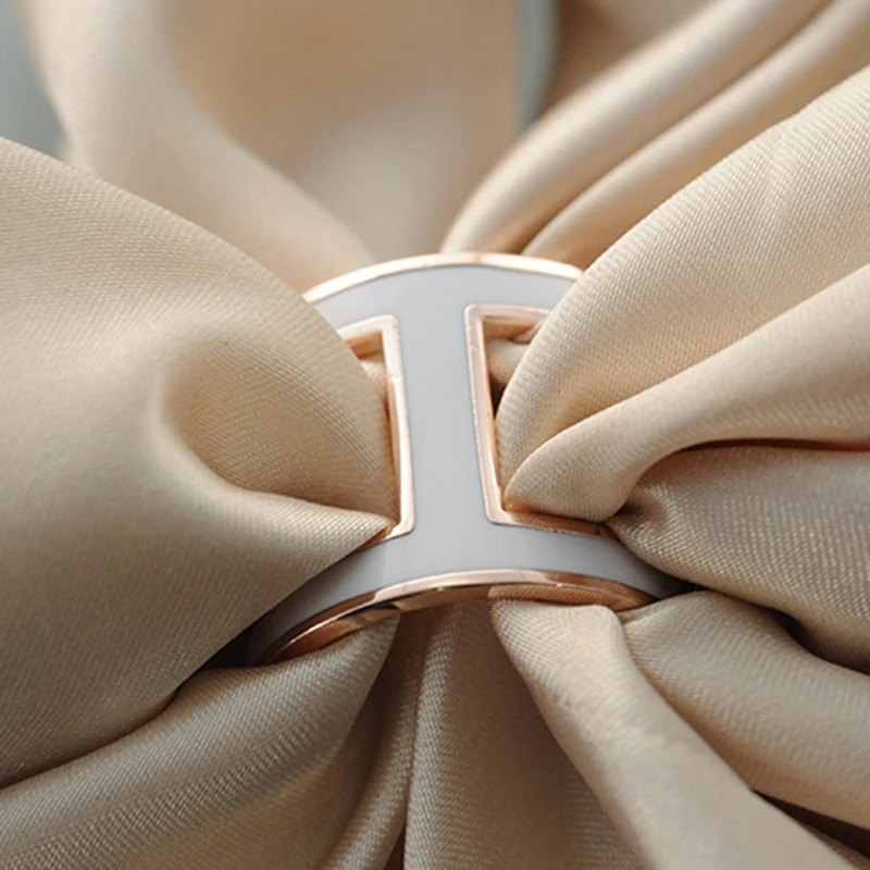 Пряжка для шарфа H образной формы RUNMEIFA пряжка шелкового из чистой латуни с лаком