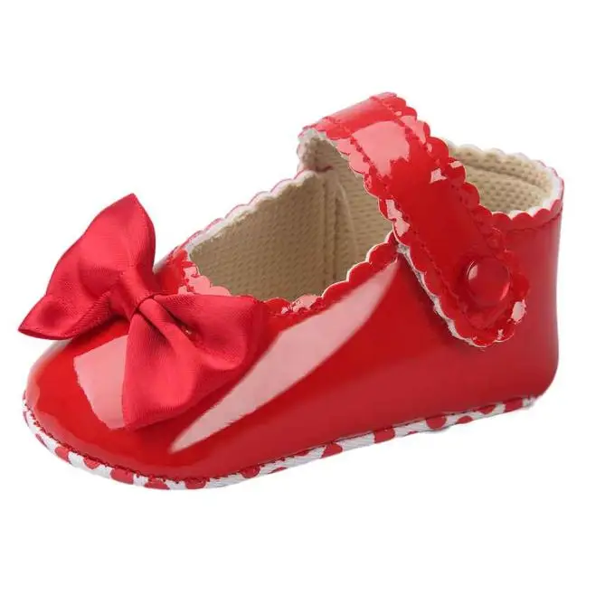 Для маленьких девочек обувь прекрасная Bowknot кожаная обувь 5 цветов анти-скольжения сникерсы на мягкой подошве для детей ясельного возраста; для детей 0-12 мес., Прямая поставка