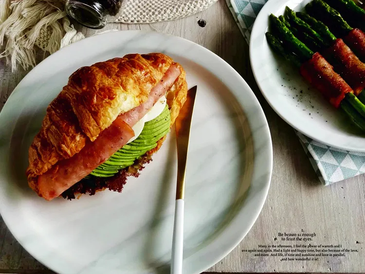 Керамика пластина с мрамор зерна столовая посуда инструменты для еды обеденные