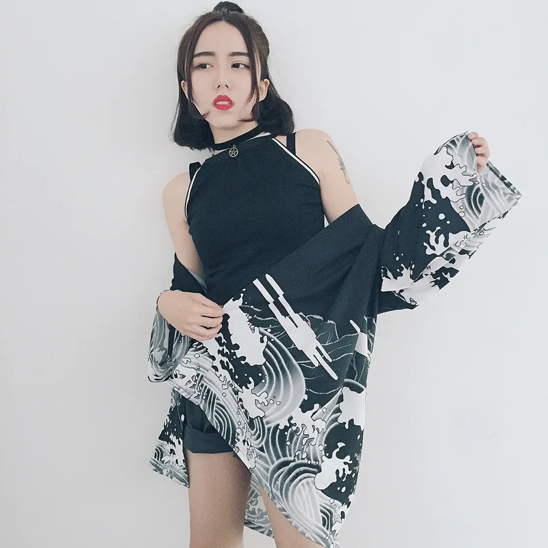 Женская блузка и топы летний Кардиган с длинным рукавом кимоно кардиган Лидер