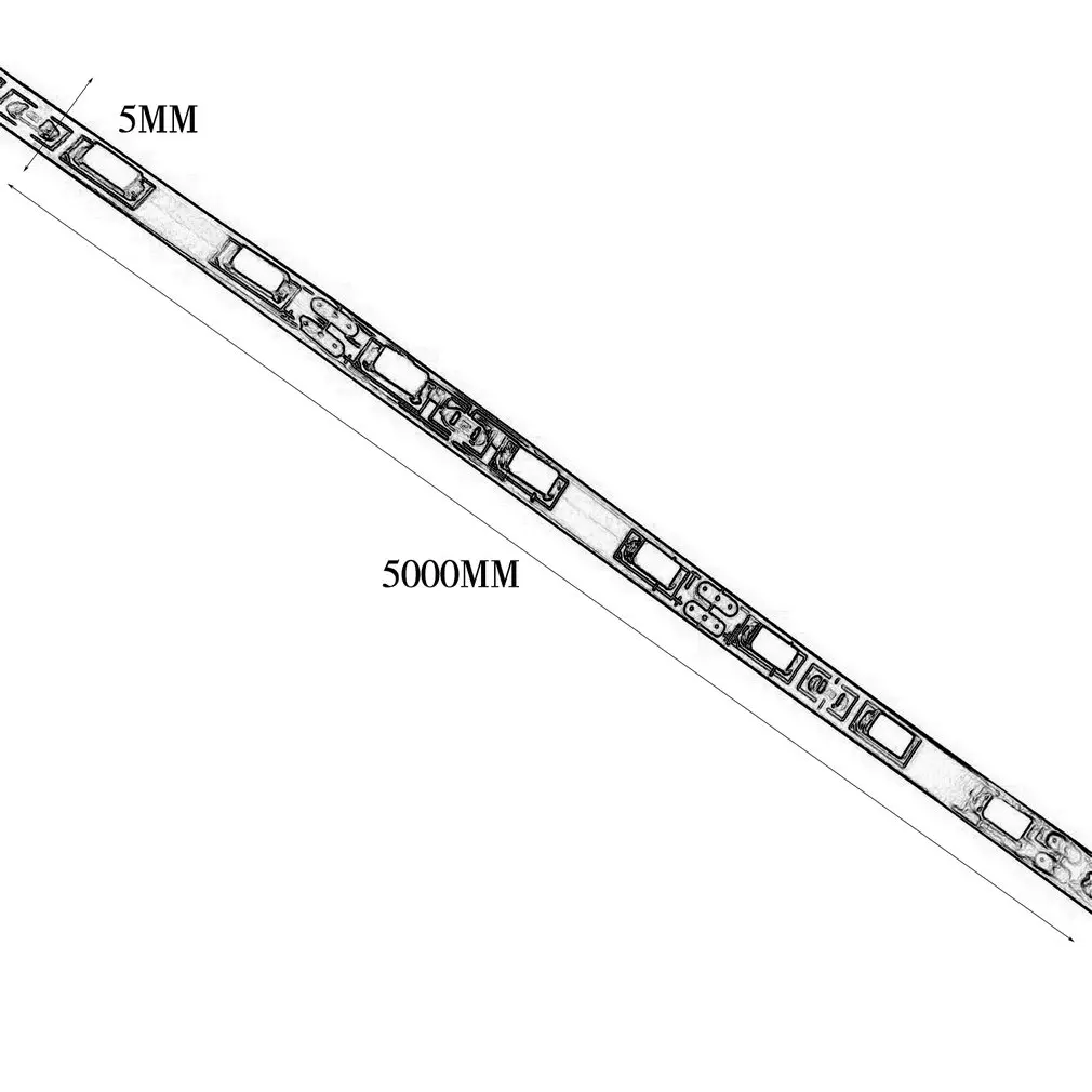 5 м 12 В постоянного тока 300 светодиодов 5630smd голая доска мм широкий гибкий