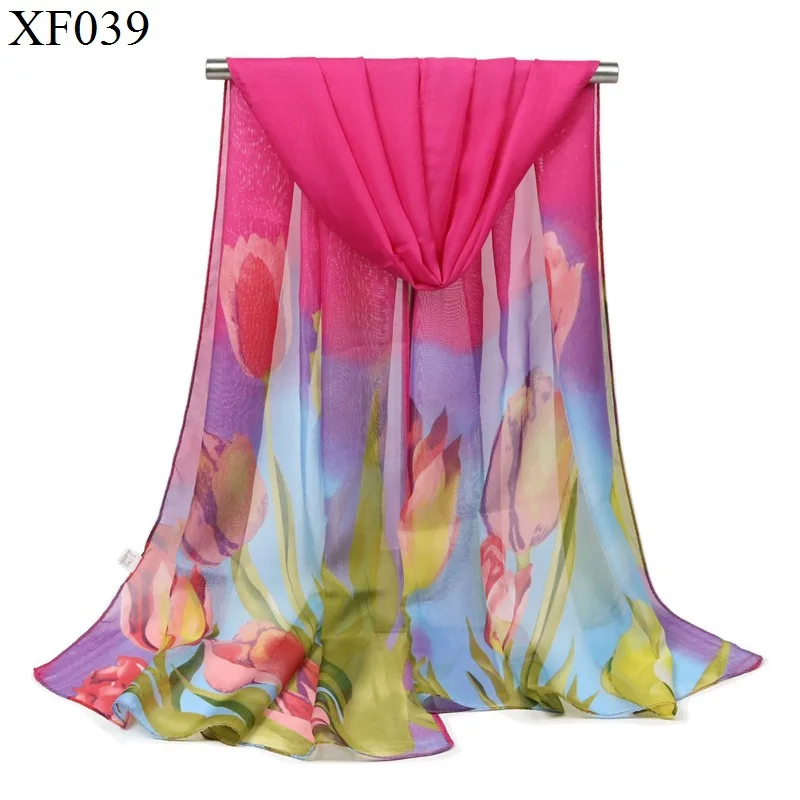 Новинка 2017 года цветок шифон шарф женский шелковый лето солнцезащитный крем