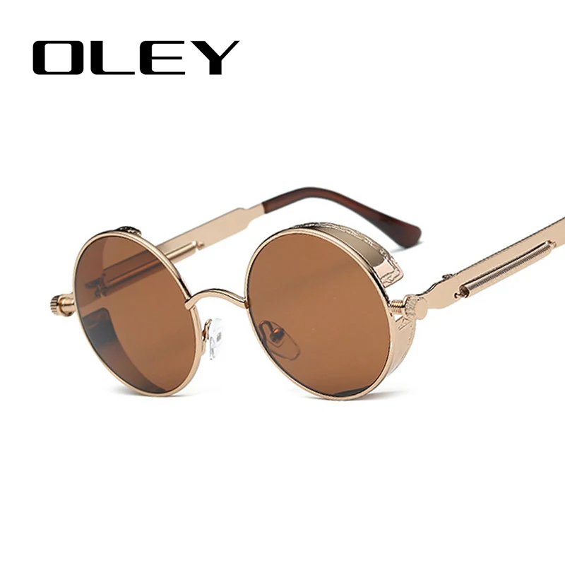OLEY мужские s стимпанк солнцезащитные очки женские фирменный дизайн