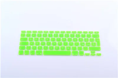 EU layout Green Итальянский lingua italiana защитный чехол для клавиатуры для Macbook air 13 Pro 13 15 силиконовая пленка наклейка ЕС Великобритания - Цвет: EU layout Green