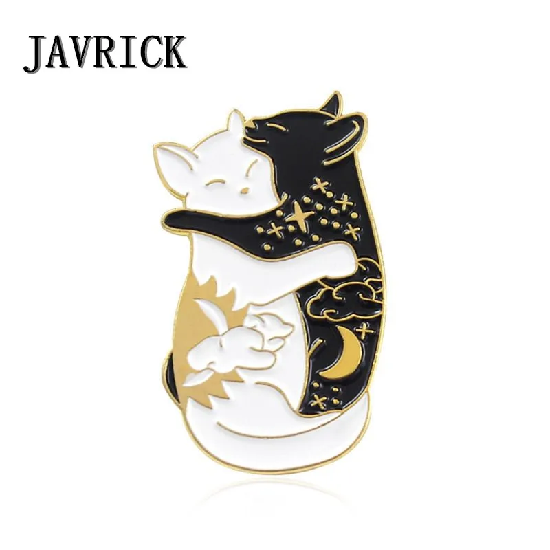 JAVRICK брошь кошка пара котенок объятие милые модные девушки подарки значки