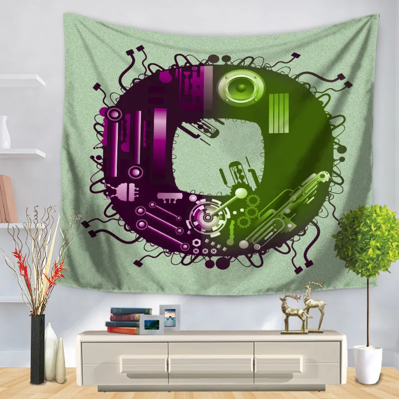 Zeegle Funny Letter Pattern Printed Tapestry on the Wall Microfiber Polyester Hanging Art | Дом и сад