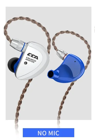 C16 no mic CCA C16 8BA единицы в ухо наушник 16 сбалансированная арматура HIFI Мониторинг наушники гарнитура со съемным отсоединением 2PIN кабель - Цвет: C16 no mic