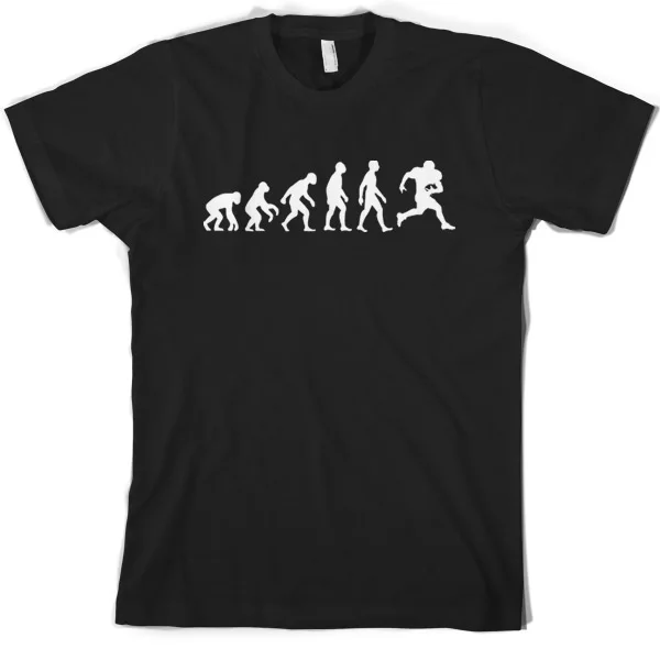 Футболка с принтом Evolution Of Man American Footballer футболка в подарок Джерси 10 цветов S