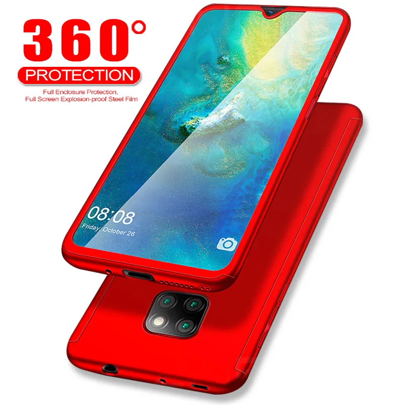 Чехол 360 градусов для телефона Huawei Honor P30 Lite Y6 Y7 2019 чехол из ТПУ 7C 9i 8X 8A V20 Nova4 со