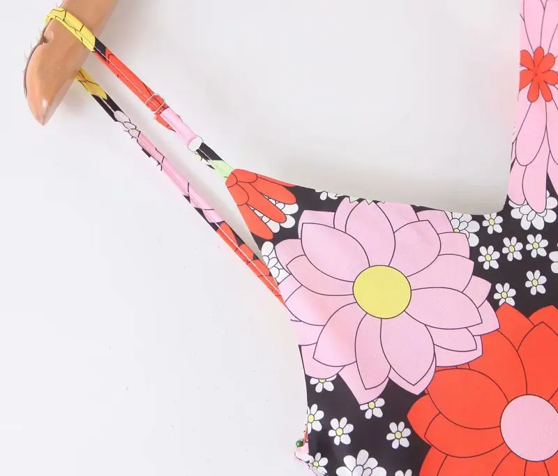 Bazaleas сексуальное платье vestidos Красочные Цветочные Лоскутные Спагетти ремни