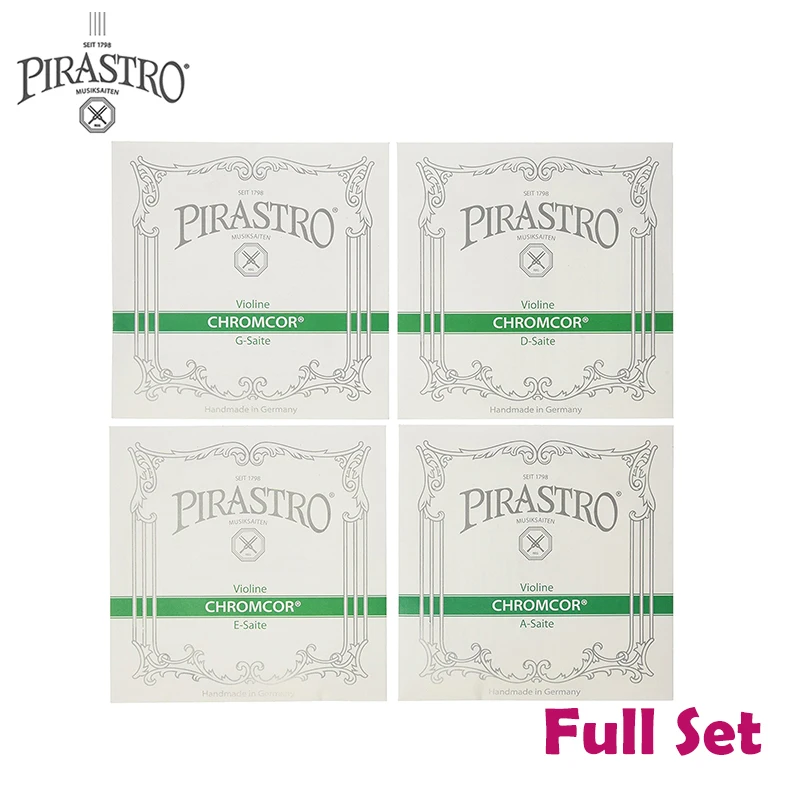 

Набор струн для скрипки Pirastro 319020 Chromcor со стальным сердечником, конверт для E-Ball Mittel, размер 4/4, средний Калибр