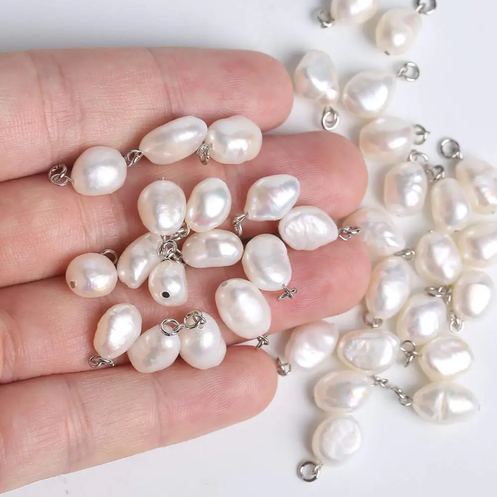 wholesale Natural Pearl Stainless Steel Charm Jewelry Making Bracelet Bead Necklace DIY Findings | Украшения и аксессуары