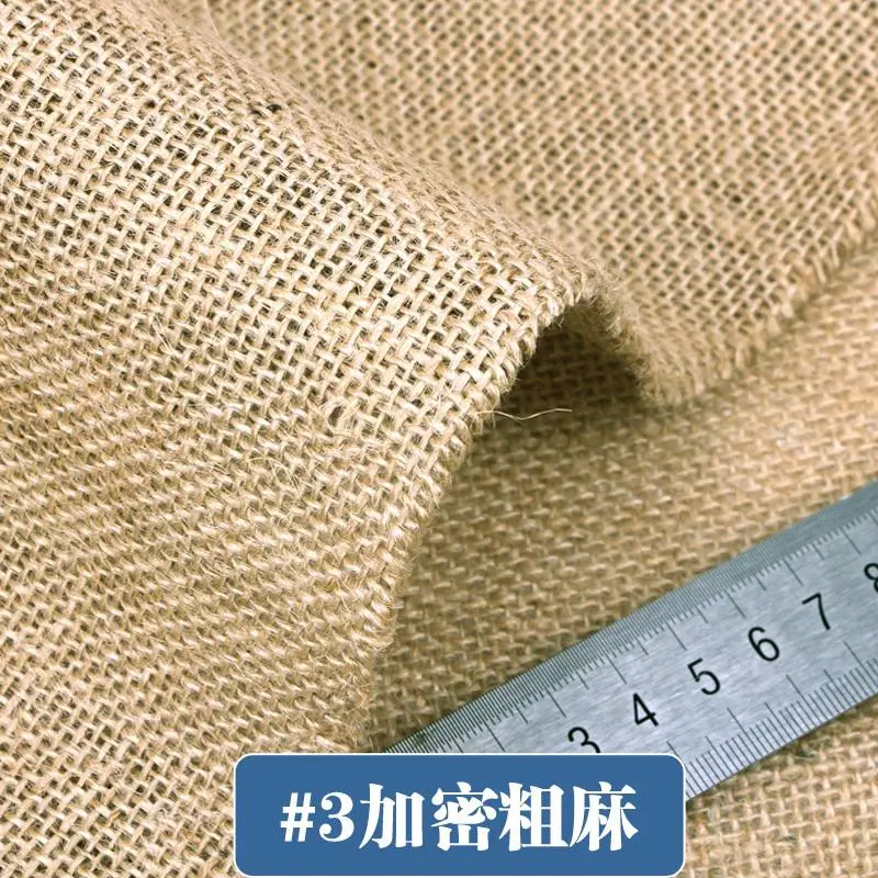 color 3 50x150cm Natural Burlap Fabric For Placemats Bags Tablecloth Background Decoration Mesh Linen Textile Cloth Costura Stof - Цвет: color 3