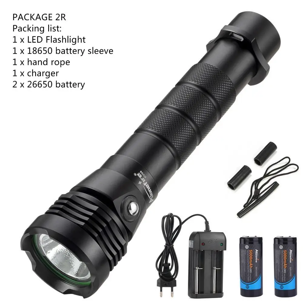 PACKAGE A2R AloneFire DV54 светодиодный фонарь для дайвинга мощный xhp50 подводный светодиодный водонепроницаемый фонарь для дайвинга - Испускаемый цвет: PACKAGE A2R